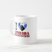 Mug I Love America Heart Liberty Logo Art Fun (Devant gauche)