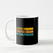 Mug I Love &amp; Cherish My Girlfriend Romantic Relati (Gauche)