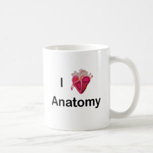 Mug I Love Anatomy with human heart!