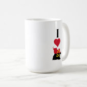 Mug I Love Angola Vertical I Heart Angola Pays Drapeau (Devant droit)