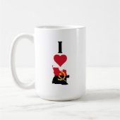 Mug I Love Angola Vertical I Heart Angola Pays Drapeau (Gauche)