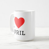Mug I love April  (Devant gauche)