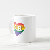 Mug I Love Arkansas Rainbow Heart (Devant gauche)
