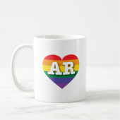 Mug I Love Arkansas Rainbow Heart (Gauche)