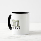 Mug I Love Athènes avec Parthenon Acropolis (Devant gauche)