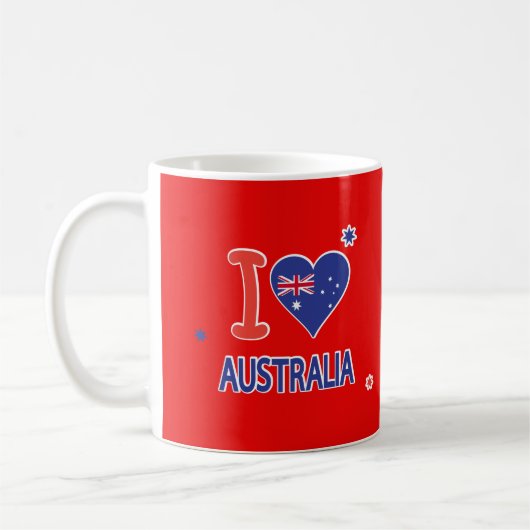 Mug "I LOVE AUSTRALIA" Australia Day 26 janvier (Gauche)