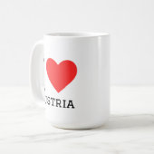 Mug I love austria square sticker (Devant gauche)