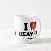 Mug I Love Beavers Funny Custom (Devant droit)
