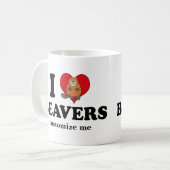 Mug I Love Beavers Funny Custom (Devant gauche)