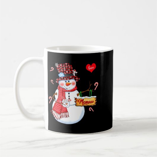 Mug I Love Being A Memaw Snowman Xmas Happy New Merry (Gauche)