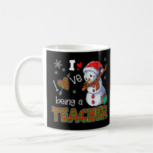 Mug I Love Being A Teacher Snowman Dab Noël 2021