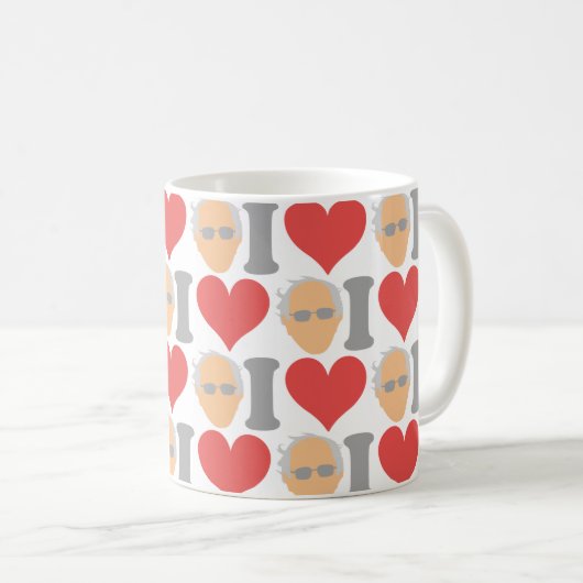 Mug I Love Bernie Sanders (Devant droit)