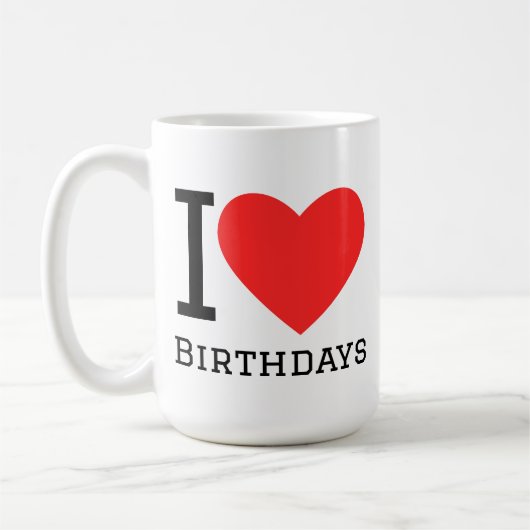 Mug I love birthdays (Gauche)