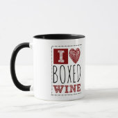Mug I Love Boxed Wine Barbed Wire Heart (Gauche)
