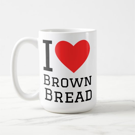 Mug I love brown bread square sticker (Gauche)