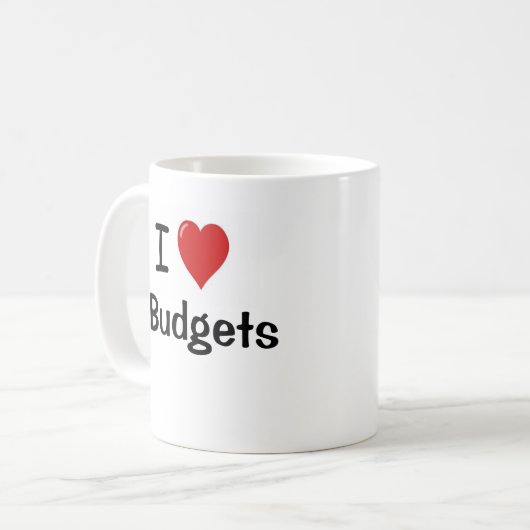 Mug I Love Budgets I Heart Forecasts FP&A Manager (Devant gauche)