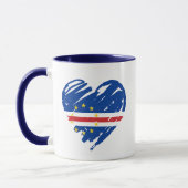 Mug I Love Cabo Verde - Cabo Verdean Drapeau Coeur (Gauche)