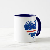 Mug I Love Cabo Verde - Cabo Verdean Drapeau Coeur (Devant droit)