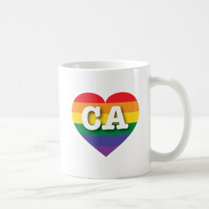 Mug I Love California Rainbow Heart