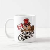 Mug I Love Canada Beaver Design (Gauche)
