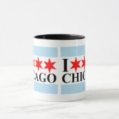 Mug I Love Chicago - Chicago Style Drapeau (Centre)