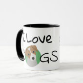 Mug I Love Chiens Jack Russell et Coeur (Devant gauche)