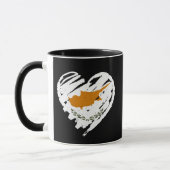 Mug I Love Chypre - Coeur du drapeau chypriote (Gauche)