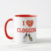 Mug I Love Clogging Heart Shoe Dancing (Gauche)