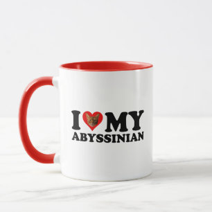 Mug I Love (Coeur) My Abyssinian