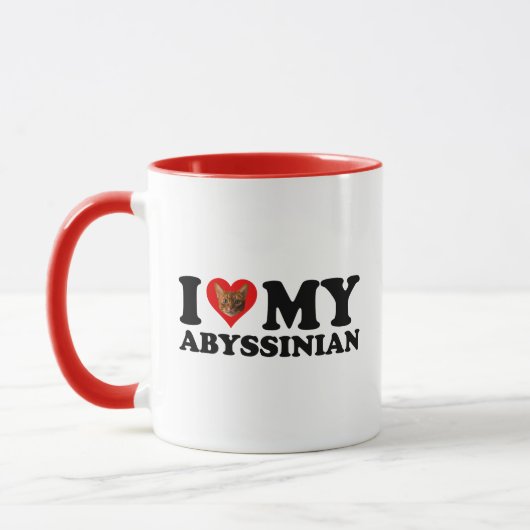Mug I Love (Coeur) My Abyssinian (Gauche)