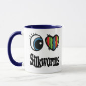 Mug I Love (Coeur) vers à soie (Gauche)