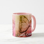 Mug I Love Coffee Butterfly (Devant droit)