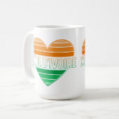 Mug I Love Côte d'Ivoire, Côte d'Ivoire Coeur (Devant gauche)