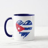 Mug I Love Cuba - Coeur du drapeau cubain (Gauche)
