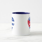 Mug I Love Cuba - Coeur du drapeau cubain (Centre)