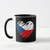 Mug I Love Czechia - Czech Flag Heart (Gauche)