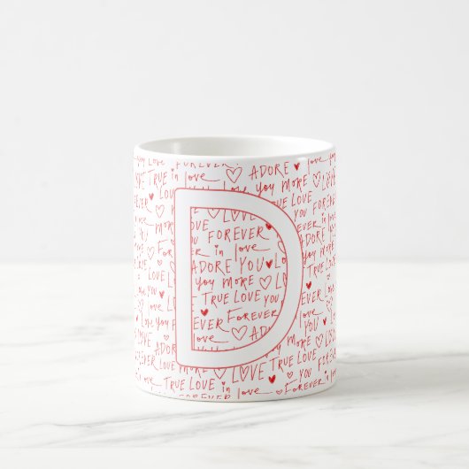 Mug I Love D You — Personalized Initial “D” Romantic D (Centre)