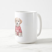Mug I Love Dad Cute Puppy Dog with Paw Prints (Devant droit)