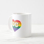 Mug I Love DC Rainbow Heart (Devant gauche)