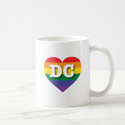 Mug I Love DC Rainbow Heart (Droite)