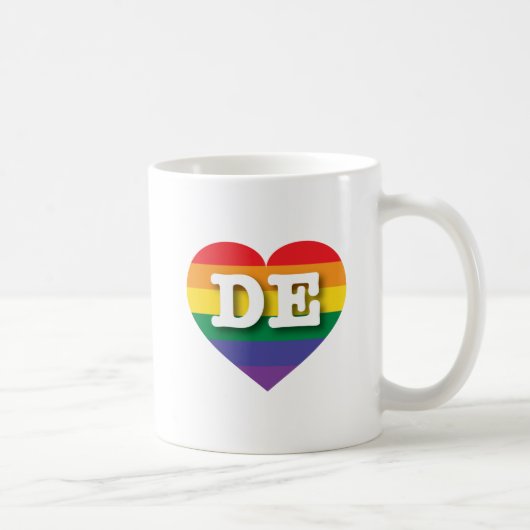 Mug I Love Delaware Rainbow Heart (Droite)