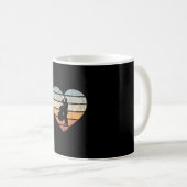 Mug I Love Double Basse Coeur Rétro (Devant droit)