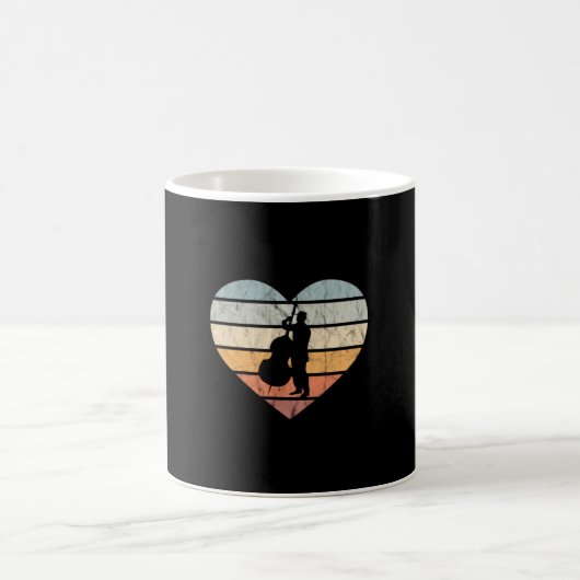 Mug I Love Double Basse Coeur Rétro (Centre)