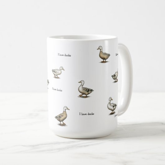 Mug I Love Ducks (Devant droit)