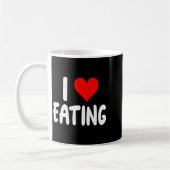 Mug I Love Eating Food - Heart - (Gauche)