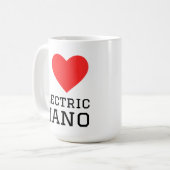 Mug I love electric piano (Devant gauche)