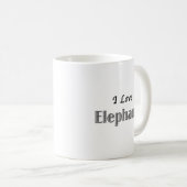 Mug I Love Elephants (Devant droit)