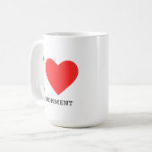 Mug I love environment square sticker (Devant gauche)