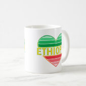 Mug I Love Ethiopia, Ethiopian Heart (Devant droit)