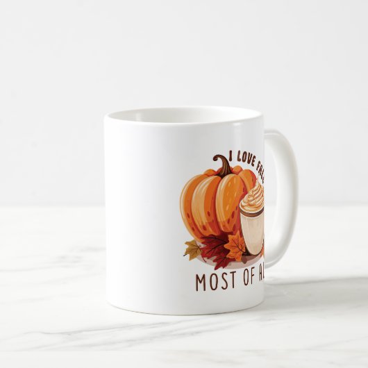Mug I Love Fall Most Of All - Latte & Autumn Vibes (Devant droit)